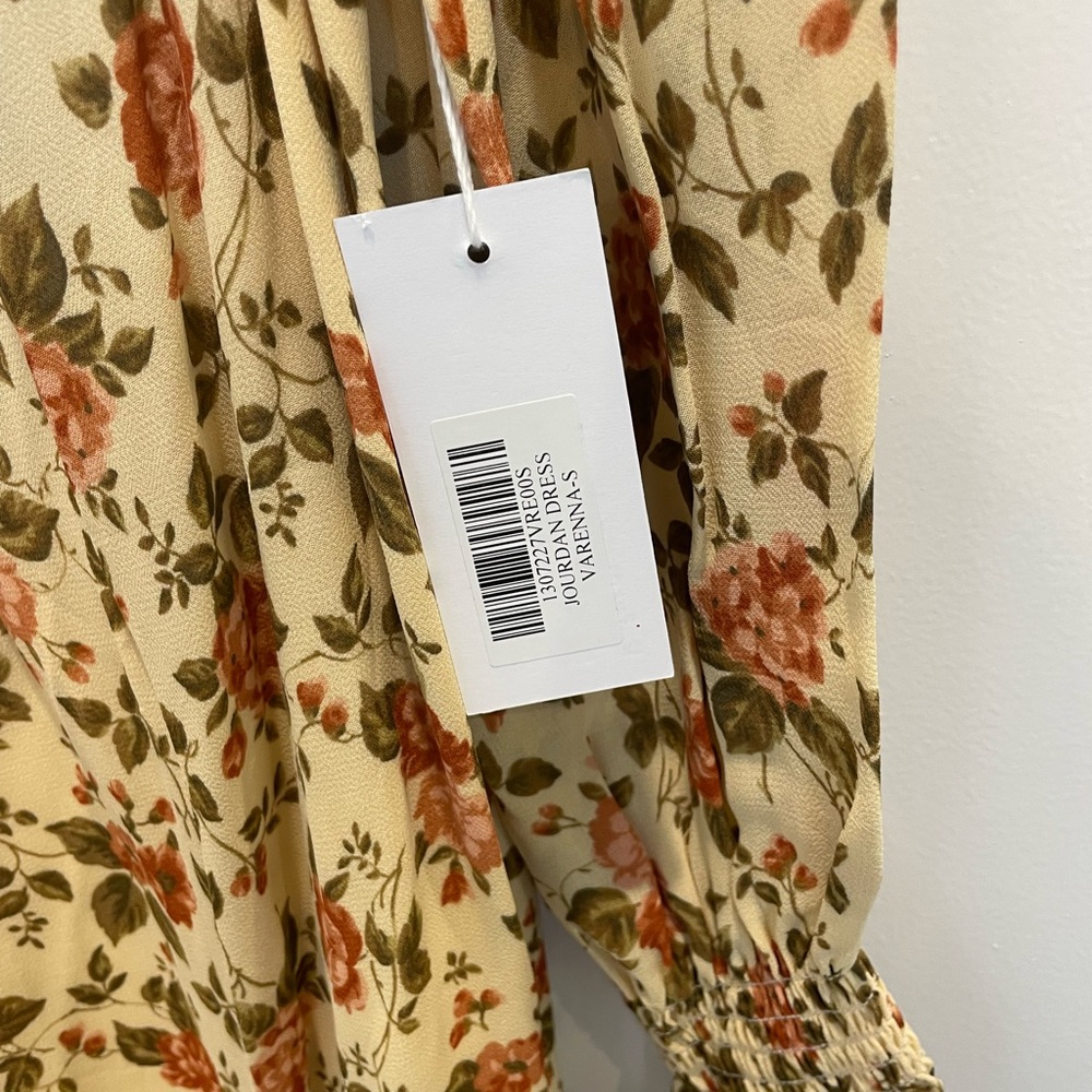 NWT Reformatio Yellow floral Jourdan Dress Varenna-Small - Picture 3 of 5